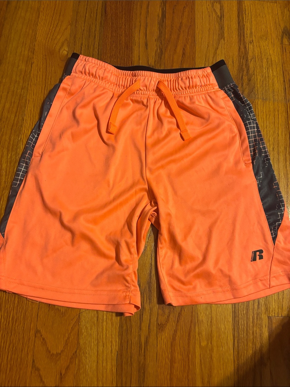 Russell Athletic Coral Performance Shorts with Black Side Panels